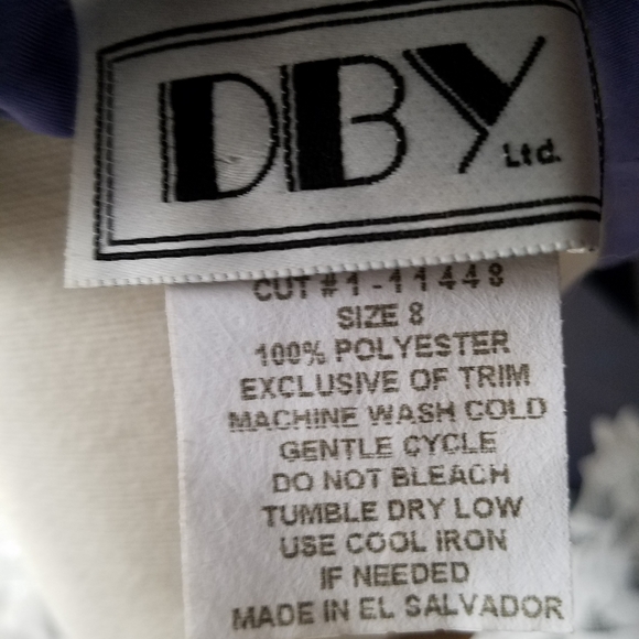 VTG 90's pretty lavender floral pantsuit Bx2 - Picture 7 of 8